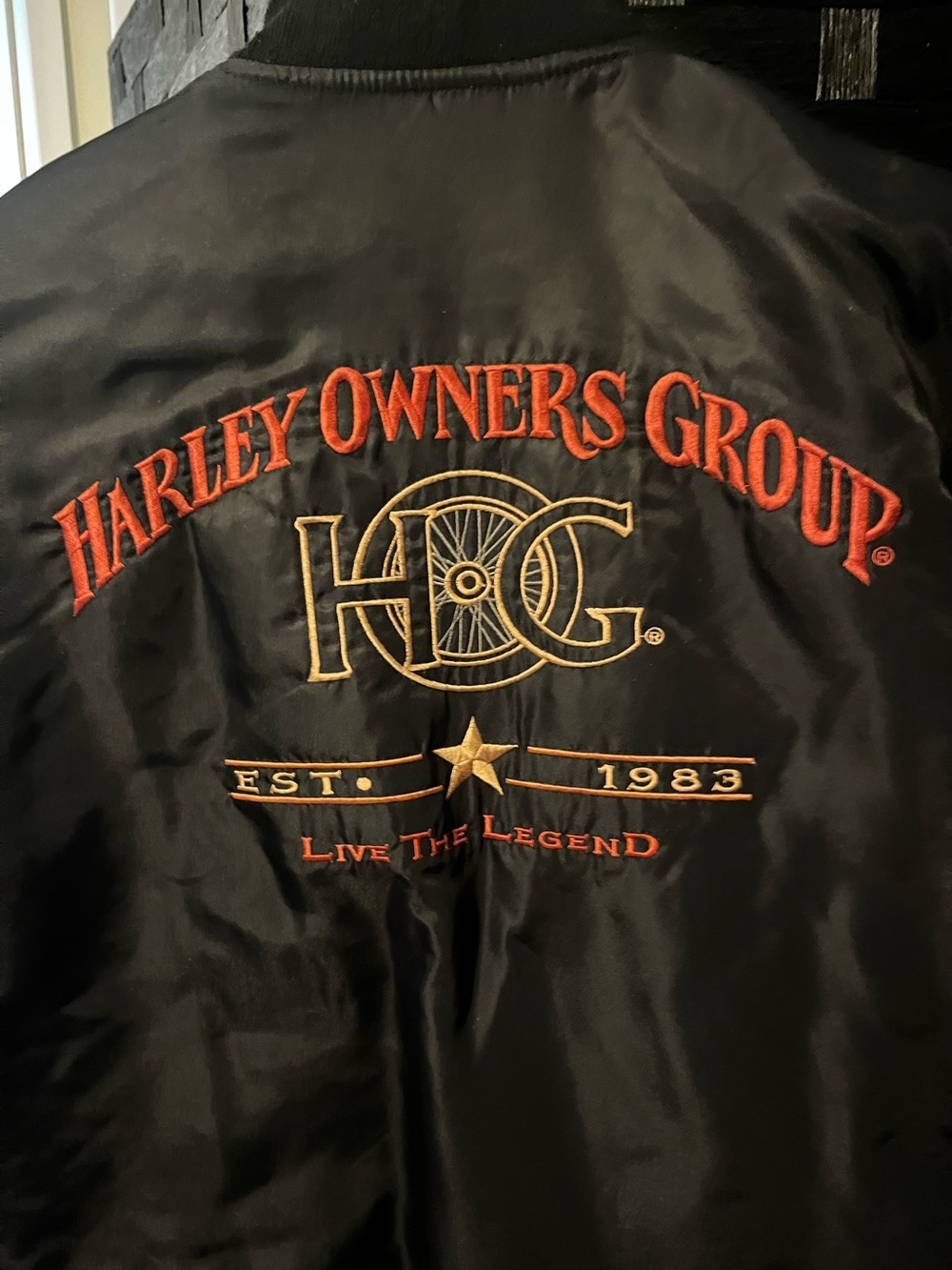 Harley Owners Group Embroidered Black Jacket - HOG Logo